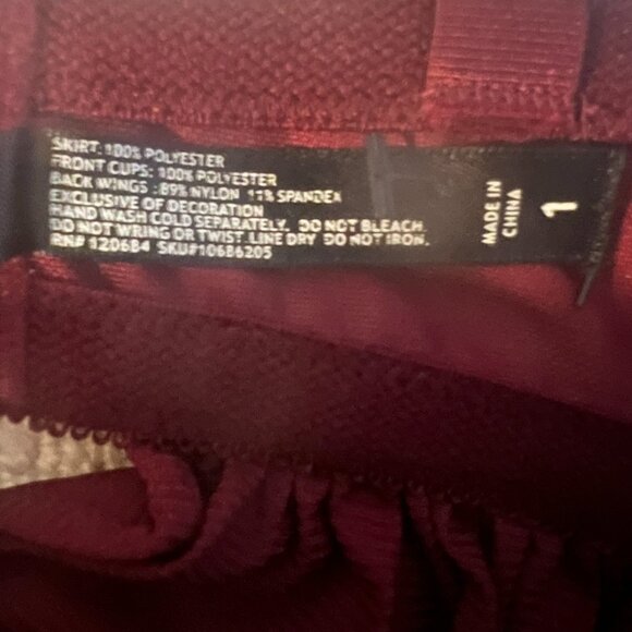Torrid Burgundy Lingerie Babydoll Sleepwear Sexy Romance Vamp Size 1 - Picture 8 of 8